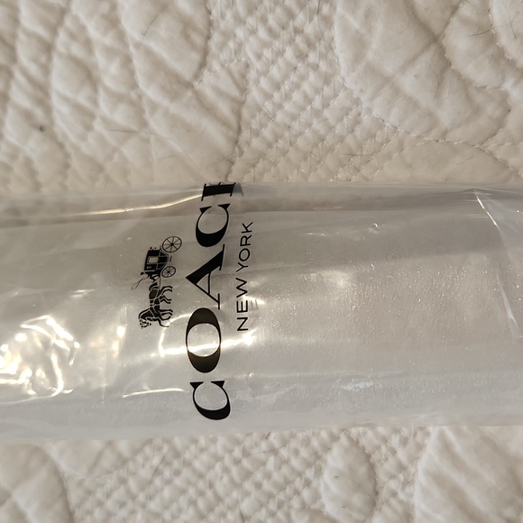 NWT Coach BEE ๐ print key ring trigger snap bag clip keys cream gold - Picture 7 of 7